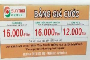 Bảng giá cước Sun Taxi - Xe đưa đón sân bay Chu Lai đi Tam Kỳ